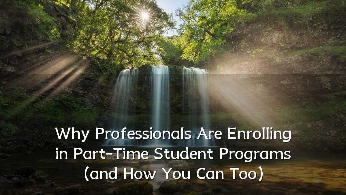Why Professionals Are Enrolling in Part-Time Student Programs (and How You Can Too)